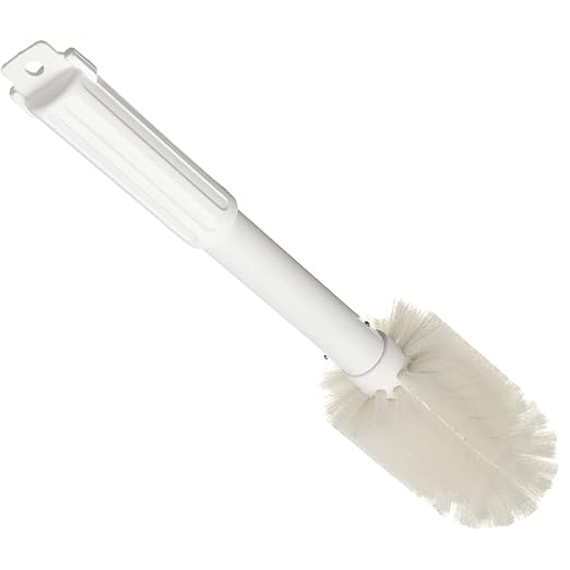 SPARTA Industial Tank Brush Pipe Brush, Drain Brush with Handle for Commercial Kitchens, Polyester, 3 Inch, White