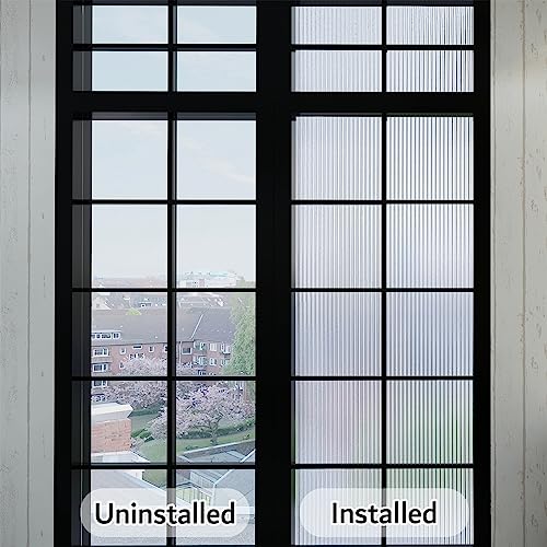 1/2-Inch Reeded Glass Window Film, Frosted Reeds Window Film - Image 4