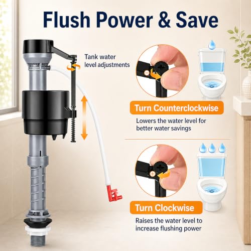 Toilet Tank Replacement Kit with 2-Inch Flapper | Bathroom Essentials - Image 5