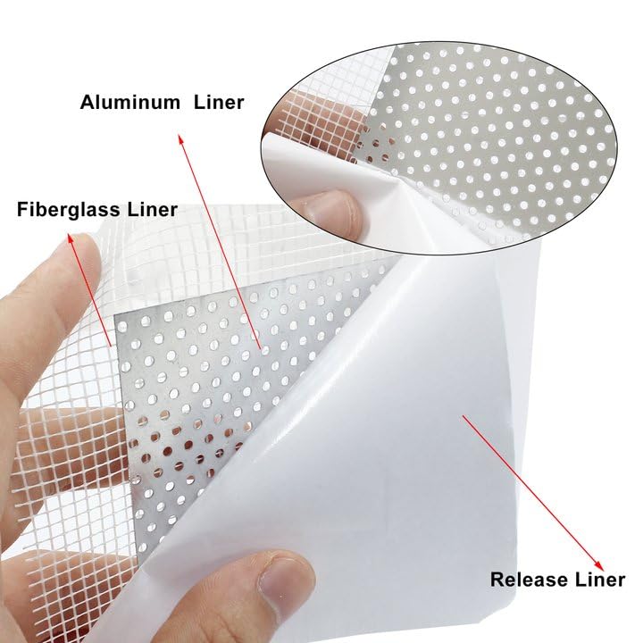 Unlorspy6Pcs Drywall Repair Patch, 4 x 4 Inch - Image 4
