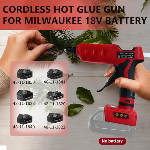 Cordless Hot Glue Gun for Milwaukee 18V Battery, 100W Wireless - Image 3