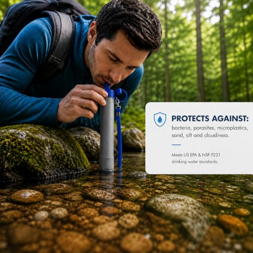 Portable Water Filter Straw, Personal Survival Water - Image 7