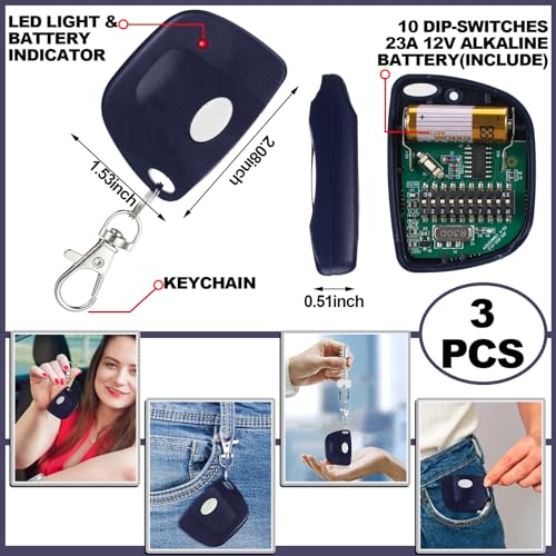 Kingdder 3 Pcs Gate Opener Remote Compatible with Multicode - Image 3
