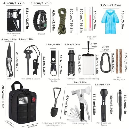Survival Kit, 252Pcs Survival Gear First Aid Kit with Molle - Image 7
