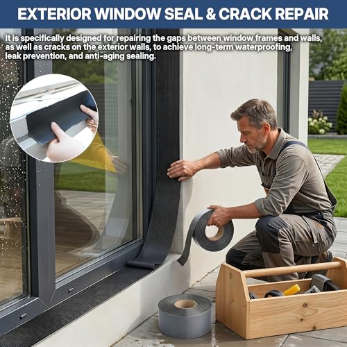 32.8ft X 4in EPDM Rubber Roofing Seam Tape, Self Adhesive - Image 8
