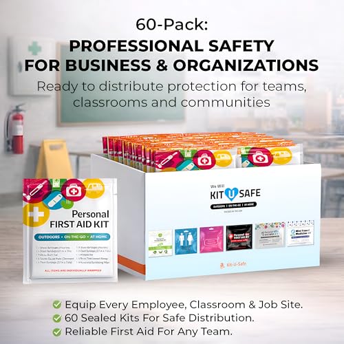 60-Pack Bulk Mini First Aid Kits – Individual Grab-and-Go - Image 4