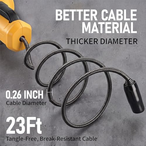 Cordless Drain Auger Compatible with Dewalt 20V Battery(No - Image 6
