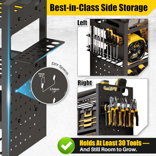 Large 49'' Wide Power Tool Organizer Wall Mount, 4-Tier - Image 5