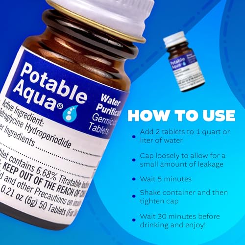 Potable Aqua Water Purification Tablets, Portable | Travel Essentials - Image 6