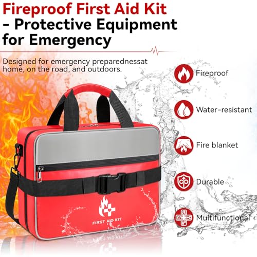 Tamfile 555 Piece First Aid Kit, Fireproof Waterproof Trauma - Image 3