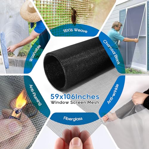 King&Charles Window Screen Replacement, 6in1 Window Screen - Image 4