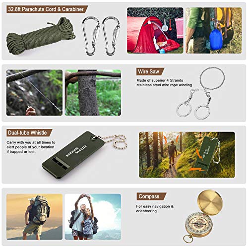238 Pcs Emergency Survival Kit with First Aid Kit and Molle Pouch - Image 8