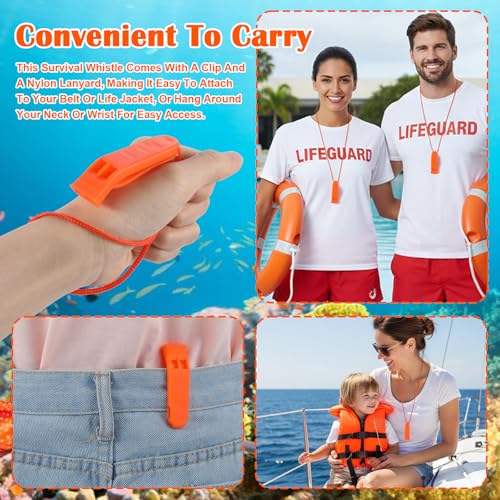 100 Pack Emergency Whistles with Lanyard Safety Whistles - Image 7