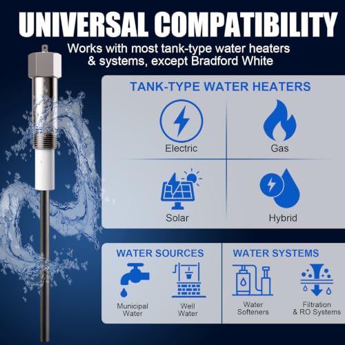 Powered Anode Rod for Water Heater, Titanium, 40-89 Gallon - Image 5
