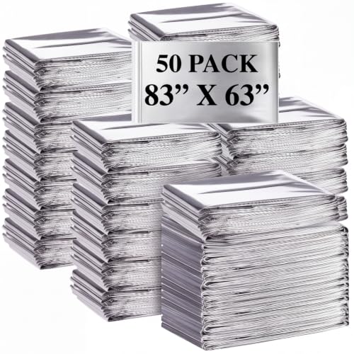 50 Pcs Emergency Blanket Bulk Space Survival Blanket - Image 2