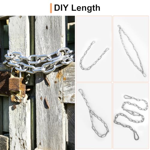 2 Pack Gate Chains Lock, 24 Inch Chain Link Fence Gate Lock - Image 7