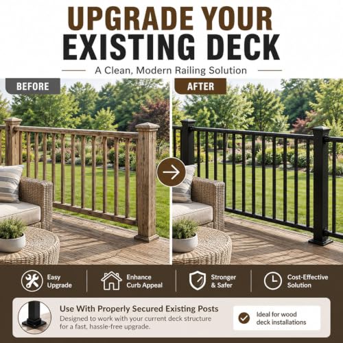 Porch and Deck Railing, 4ft x 36in H Railing with Screws - Image 6