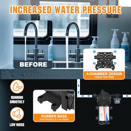 YOUNGTREE 12V RV Fresh Water Pressure Pump, 5.5GPM 70PSI - Image 6