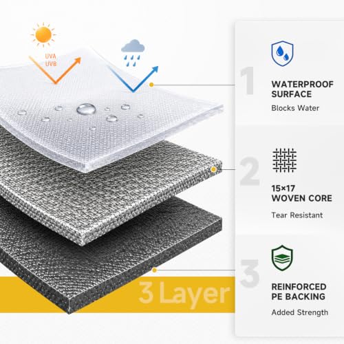 Heavy Duty Waterproof Tarp, 10 x 20 FT - Image 5