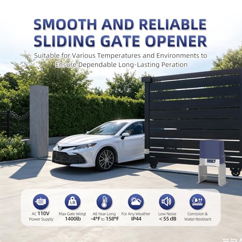 1400 lb Automatic Sliding Gate Opener for Sliding Gates Up - Image 4