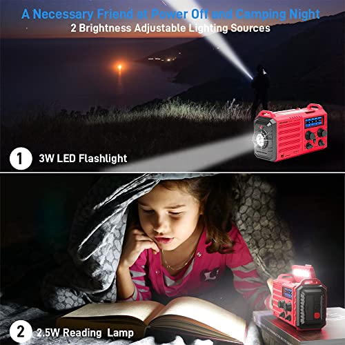 Emergency Weather Radios Portable AM FM SW Solar Hand - Image 4