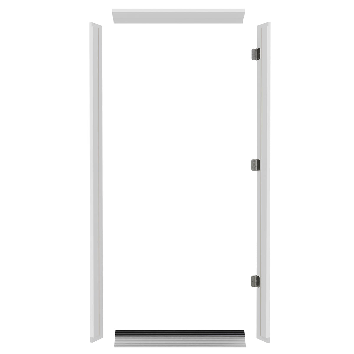 Door Jamb Frame Kit with Threshold, DIY Exterior White - Image 1