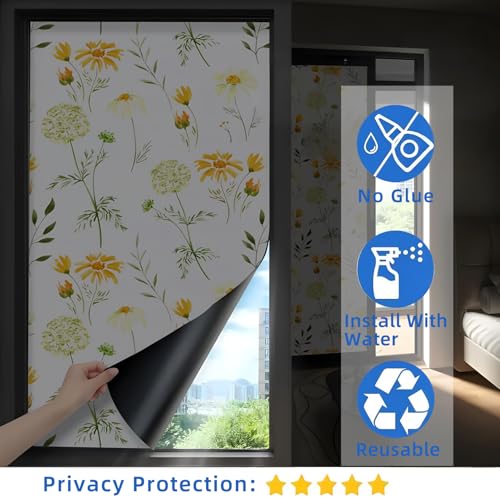 Window Privacy Film, Complete Blackout Window Film for Sun - Image 5