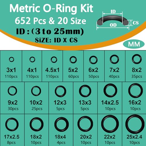 32 Size 705 Pcs Plumbing Washers and O-Ring Kit 2-in-1 | Home Repair - Image 3