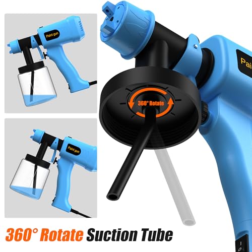 Paint Sprayer, 900ML High Capacity Spray Gun with 4 Nozzles - Image 5