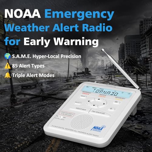 DreamSky Weather Radio NOAA Alert with Battery Backup & FM Radio - Image 3