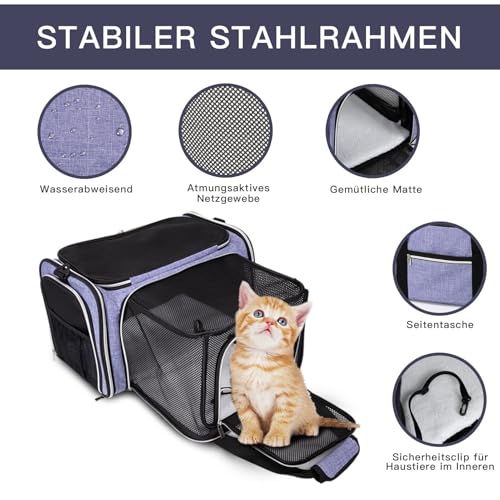 Cat Carrier Bag,Airline Approved Pet Carrier Soft Side Pet - Image 4