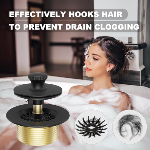 Bathtub Drain and Overflow Kit with Bath Tub Drain Stopper Matte - Image 4
