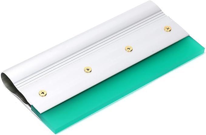 10 Inch Screen Printing Ink Squeegee with Aluminum Handle, 75 Durometer, Flat Squeegee for DIY Hand Printing, Flat Patterns