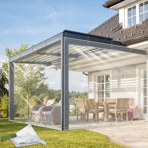 Clear Tarps Heavy Duty Waterproof 5x7 FT, 14Mil Thickened Vinyl - Image 2