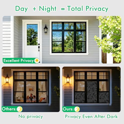 Upgraded Window Privacy Film Day & Night, Heat Blocking Anti-UV - Image 6
