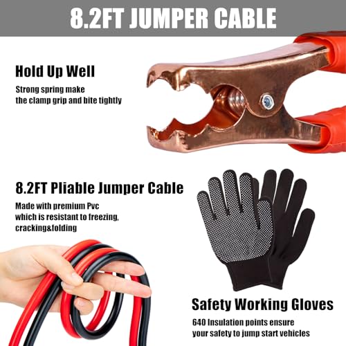 Car Roadside Emergency Kit, Portable Auto Air Compressor - Image 7