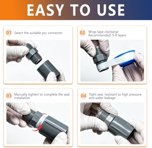 10PCS 1/2" PVC Gray Double Female Thread Coupling Adapter - Image 4
