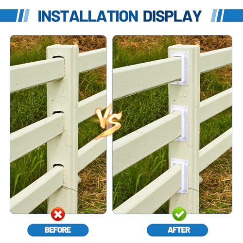 4 Pcs Vinyl Fence Brackets 1.5" X 5.5" External with Screws - Image 6