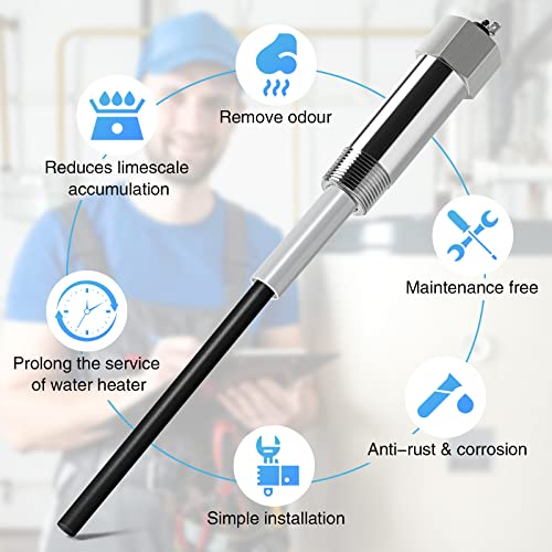 Briidea Powered Anode Rod for Water Heater, 40-89 Gallon Tank - Image 4