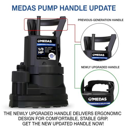 MEDAS Portable Sump Pump for Swimming Pool, Garden Pond - Image 4