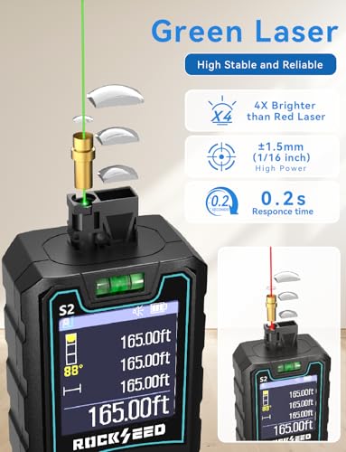 Laser Measuring Tool 165ft, RockSeed S2G Green Beam Laser - Image 3