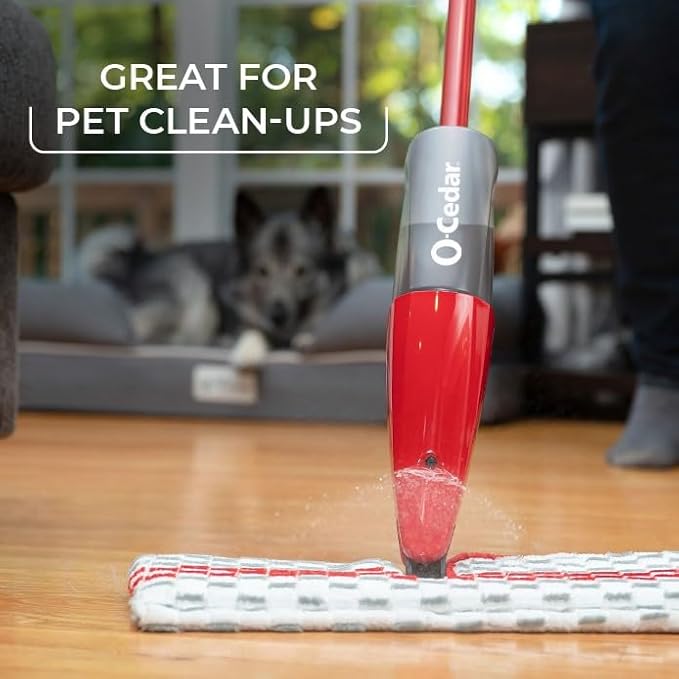 O-Cedar ProMist MAX Microfiber Spray Mop, Red