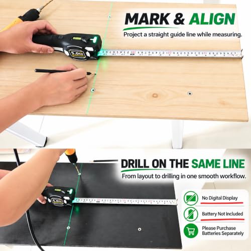 Laser Tape Measure with Upward Green Laser Line, Measure Ceiling - Image 4