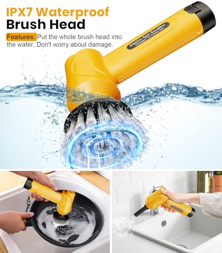 Electric Spin Scrubber Q4, 5000mAh Large Battery - Image 7