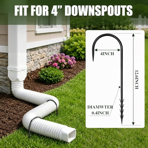 Rain Gutter Downspout Extension Fixing Pin,Holds Tight in Heavy - Image 8