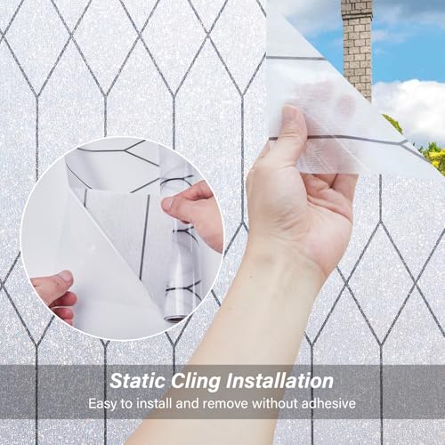 Kromapolis Frosted Privacy Film Static Cling Non-Adhesive - Image 8