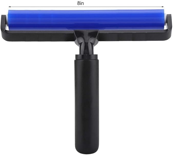 8 Inch Silicone Manual Roller Anti-Static Cleaner Tool, Under The Action of Static Electricity, Small Impurities Will be Adsorbed on The Drum 8"