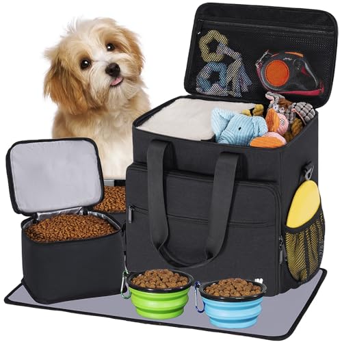 5 Set Dog Travel Bag for Supplies, Dog Lovers - Image 2