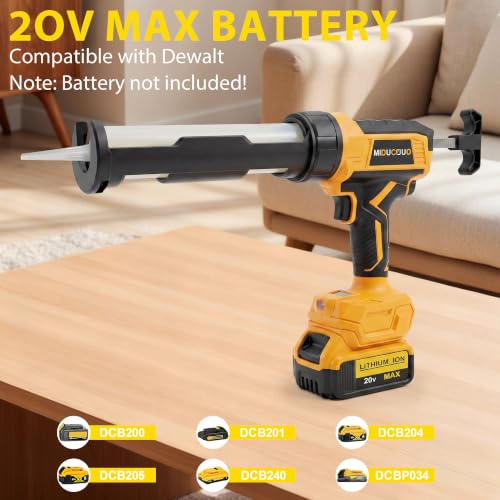 Cordless Electric Caulk Gun Compatible with Dewalt 20V Battery - Image 4