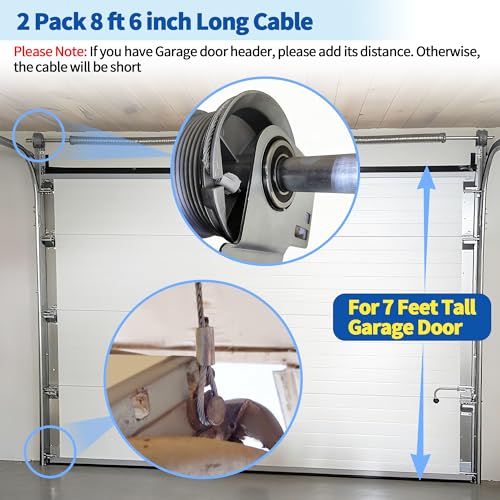 Garage Door Cables and Drums for 7 Ft Door, 8 Ft 6 Inch | Home Repair - Image 4
